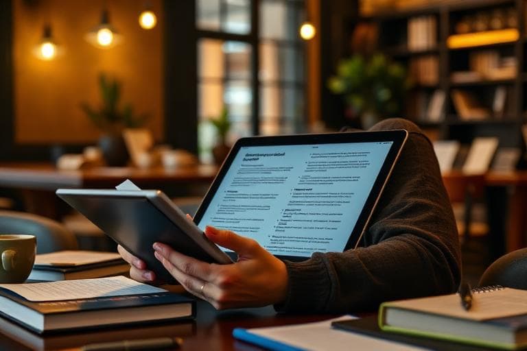 Developer studying with resources